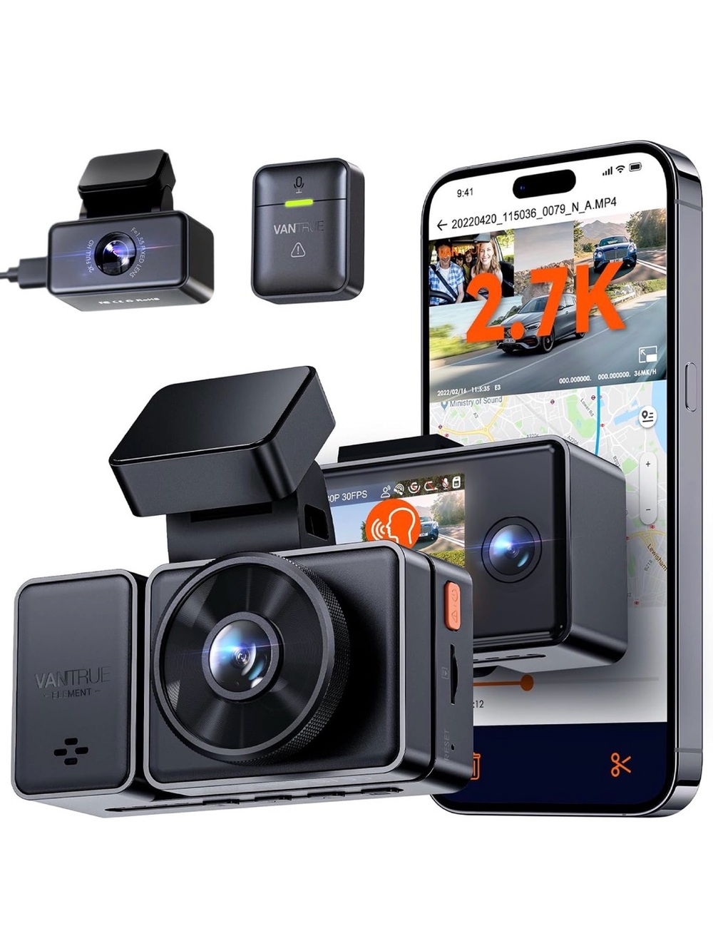 Vantrue 3-channel dash cam